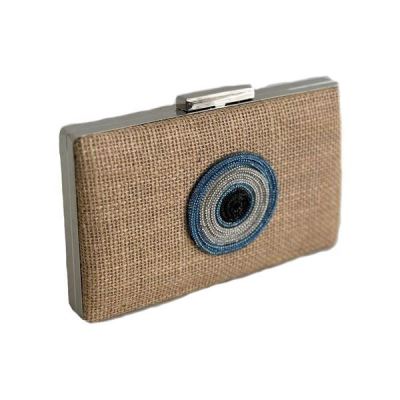 Dore Jüt Kumaş Göz Desenli Çanta